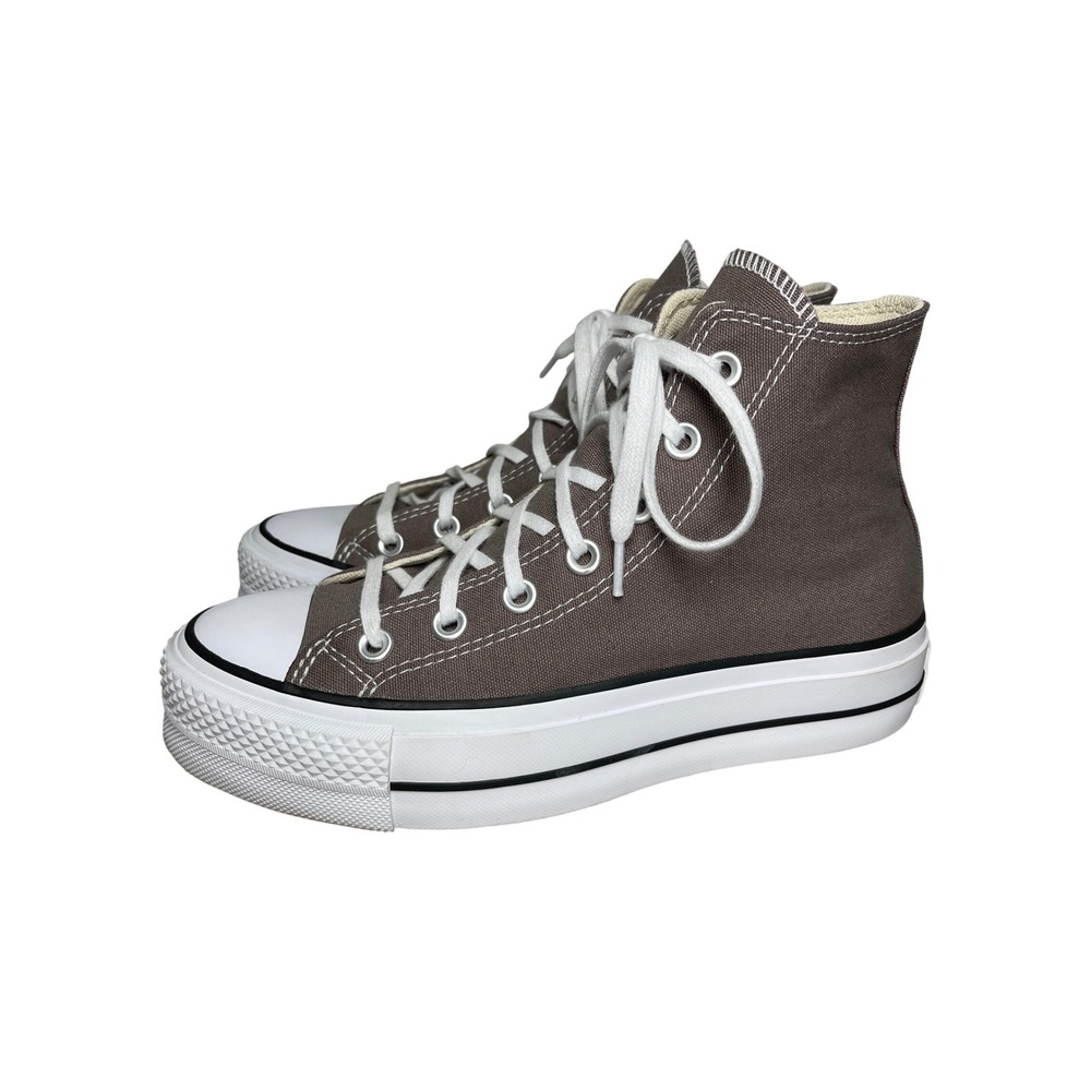 Converse Chuck Taylor All Star Lift Platform High Top Grey Canvas A12309F Size 7 - Picture 1 of 9